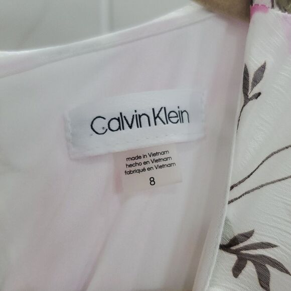 Calvin Klein Cold Shoulder Floral Maxi Dress, Size 8 - Picture 4 of 6